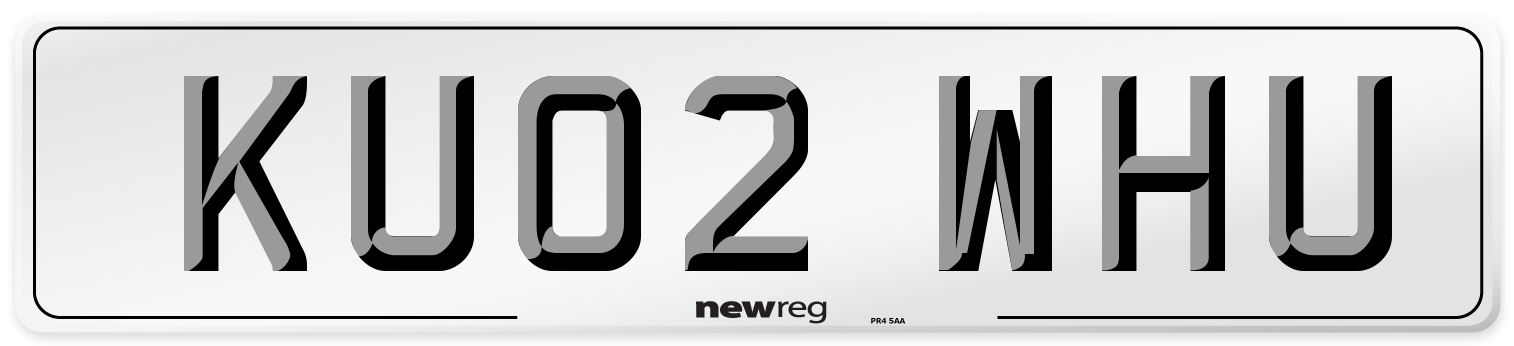 KU02 WHU Number Plate from New Reg
